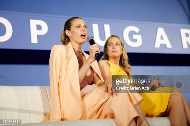 Erin Foster and Sara Foster speaks onstage on day 1 of POPSUGAR Play/Ground on June 9, 2018 in New York City.