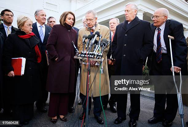 Sen. Patty Murray , Sen. Tom Harkin , House Speaker Nancy Pelosi , Senate Majority Leader Harry Reid , Senate Majority Whip Richard Durbin , House...