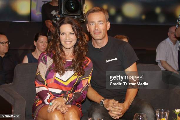 German actress Christine Neubauer and German actor Jan Sosniok during the 'Tietjen und Bommes' photo call on June 8, 2018 in Hamburg, Germany.