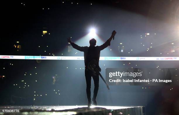 Shawn Mendes on stage during Capital's Summertime Ball with Vodafone at Wembley Stadium, London. PRESS ASSOCIATION Photo. This summer's hottest...