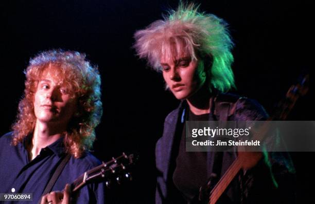 Til Tuesday Robert Holmes and Aimee Mann performs at First Avenue nightclub in Minneapolis, Minnesota on November 4, 1985.