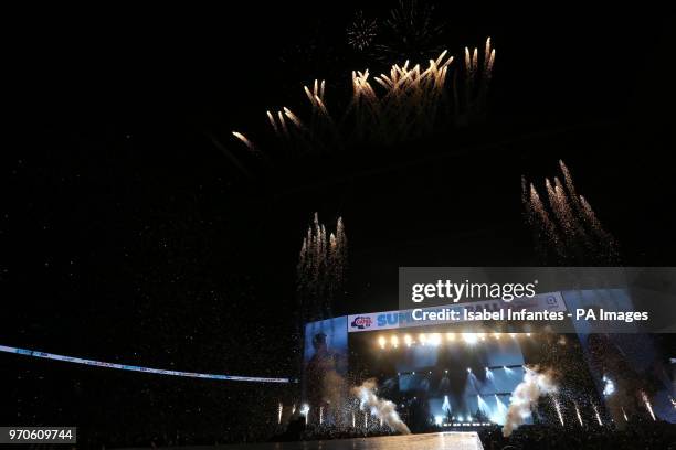 Shawn Mendes on stage during Capital's Summertime Ball with Vodafone at Wembley Stadium, London.