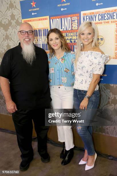 Spotify's global head of country John Marks, Jillian Jacqueline and Spotify's Head of Artist & Label Services Brittany Schaffer attend the Spotify's...