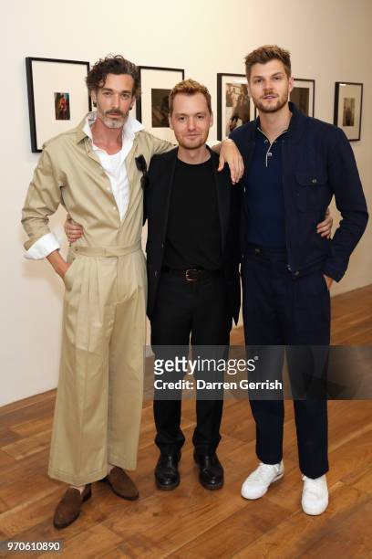 Richard Biedul, Jonathan Daniel Pryce and Jim Chapman attend as Vogue Hommes Presents GarconJon 10 Years Of Street Style at 13 Floral Street on June...