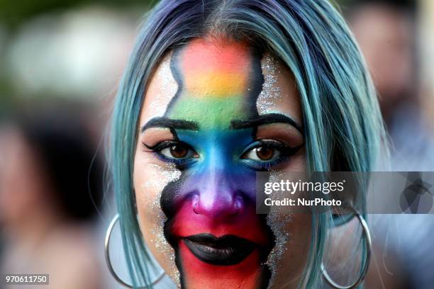 Athens Pride 2018. Thousands of people march in the streets of city center during the annual Gay Pride parade organized by LGBT activists in Athens,...