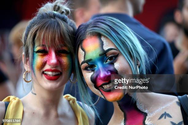 Athens Pride 2018. Thousands of people march in the streets of city center during the annual Gay Pride parade organized by LGBT activists in Athens,...
