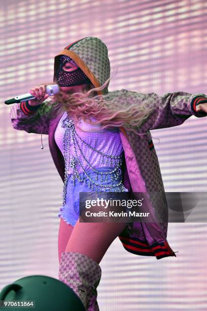 Beyonce performs on stage during the "On the Run II" Tour with Jay-Z at Hampden Park on June 9, 2018 in Glasgow, Scotland.