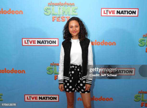 Actress Breanna Yde attends Nickelodeon SlimeFest at Huntington Bank Pavilion at Northerly Island on June 9, 2018 in Chicago, Illinois.