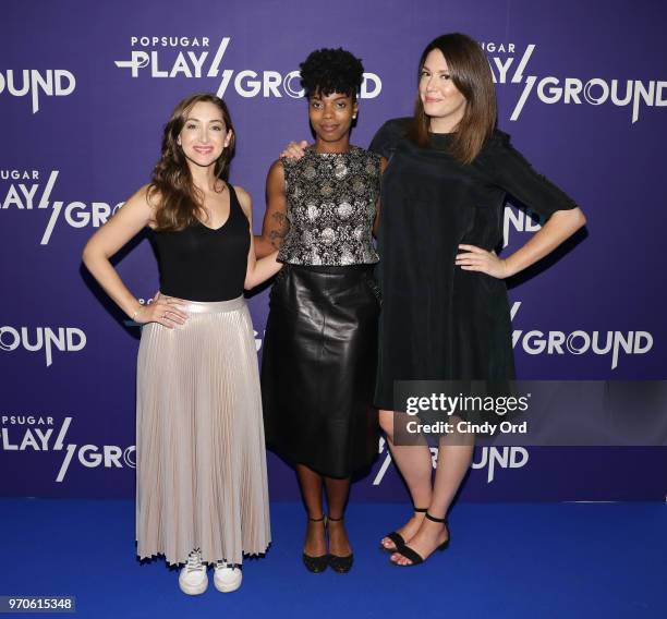 Jamie Lee, Sasheer Zamata and Michelle Collins attend day 1 of POPSUGAR Play/Ground on June 9, 2018 in New York City.