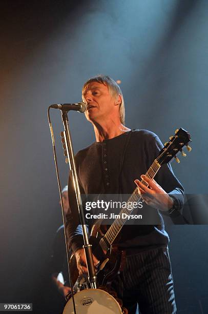 Paul Weller performs live during the Haiti Earthquake Fundraiser at The Roundhouse on February 25, 2010 in London, England.