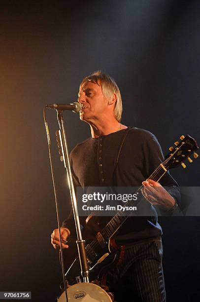 Paul Weller performs live during the Haiti Earthquake Fundraiser at The Roundhouse on February 25, 2010 in London, England.