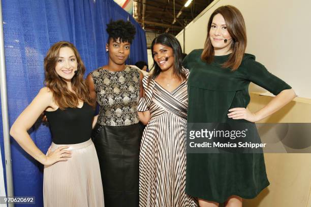 Jamie Lee, Sasheer Zamata, Laura Meyers, and Michelle Collins attend day 1 of POPSUGAR Play/Ground on June 9, 2018 in New York City.