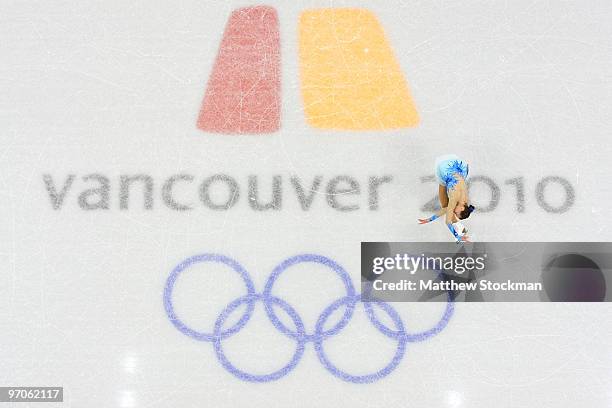 Sarah Hecken of Germany competes in the Ladies Free Skating on day 14 of the 2010 Vancouver Winter Olympics at Pacific Coliseum on February 25, 2010...