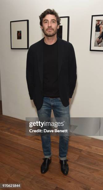 Robert Konjic attends GarconJon 10 Years Of Street Style presented by Vogue Hommes at 13 Floral Street on June 9, 2018 in London, England.