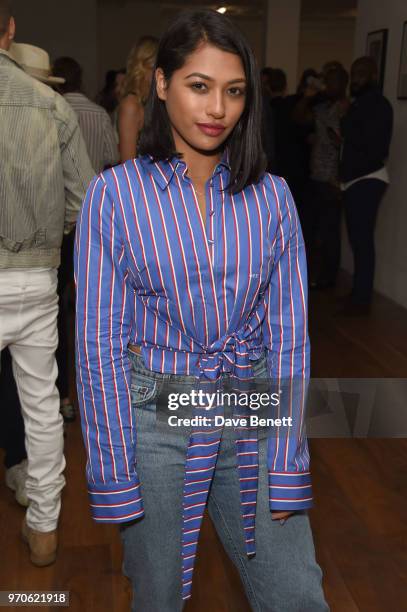 Vanessa White attends GarconJon 10 Years Of Street Style presented by Vogue Hommes at 13 Floral Street on June 9, 2018 in London, England.