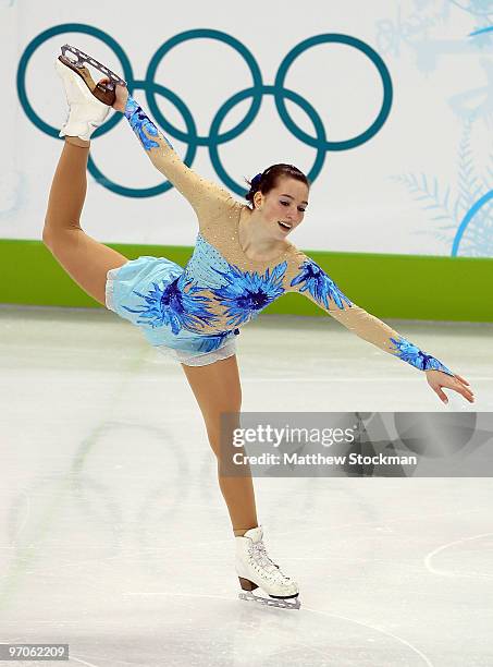 Sarah Hecken of Germany competes in the Ladies Free Skating on day 14 of the 2010 Vancouver Winter Olympics at Pacific Coliseum on February 25, 2010...