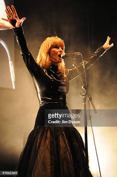 Toyah Willcox of The Humans performs during the Haiti Earthquake Fundraiser at The Camden Roundhouse on February 25, 2010 in London, England.