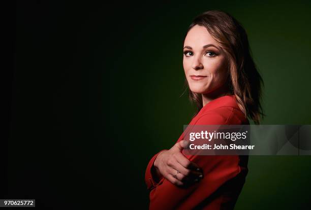 Musical artist Jillian Jacqueline poses in the portrait studio at the 2018 CMA Music Festival at Nissan Stadium on June 9, 2018 in Nashville,...