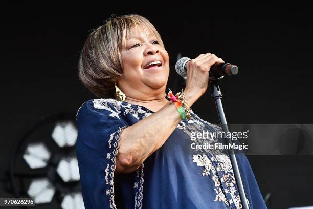 Mavis Staples performs on Which Stage during day 3 of the 2018 Bonnaroo Arts And Music Festival on June 9, 2018 in Manchester, Tennessee.