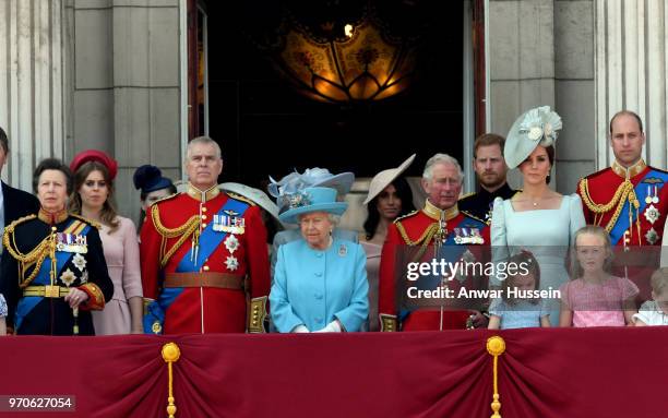 Princess Anne, Princess Royal, Princess Beatrice, Prince Andrew, Duke of York, Queen Elizabeth II, Meghan, Duchess of Sussex, Prince Charles, Prince...