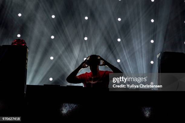 Diplo performs onstage at the Northside Festival on June 9, 2018 in Aarhus, Denmark.