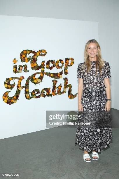 Gwyneth Paltrow attends the In goop Health Summit at 3Labs on June 9, 2018 in Culver City, California.