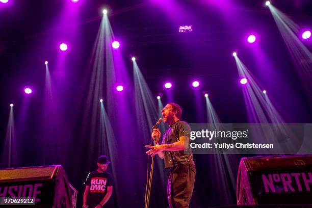 Jason Williamson and Andrew Fearn of Sleaford Mods onstage at the Northside Festival on June 9, 2018 in Aarhus, Denmark.