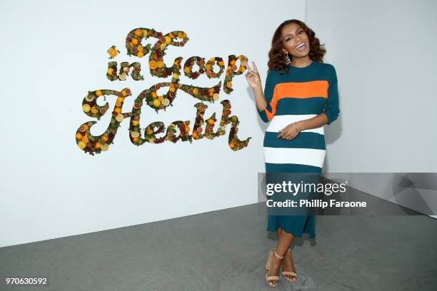 Janet Mock attends the In goop Health Summit at 3Labs on June 9, 2018 in Culver City, California.