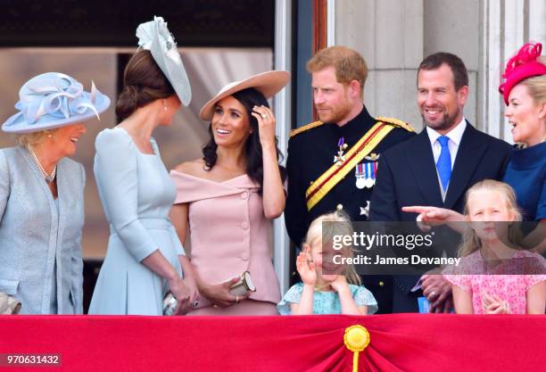 Camilla, Duchess Of Cornwall, Catherine, Duchess of Cambridge, Meghan, Duchess of Sussex, Prince Harry, Duke of Sussex, Peter Phillips, Autumn...