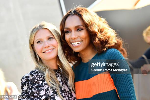 Gwyneth Paltrow and Janet Mock attend the In goop Health Summit at 3Labs on June 9, 2018 in Culver City, California.