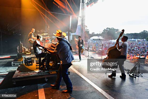 Old Crow Medicine Show performs on Which Stage during day 3 of the 2018 Bonnaroo Arts And Music Festival on June 9, 2018 in Manchester, Tennessee.