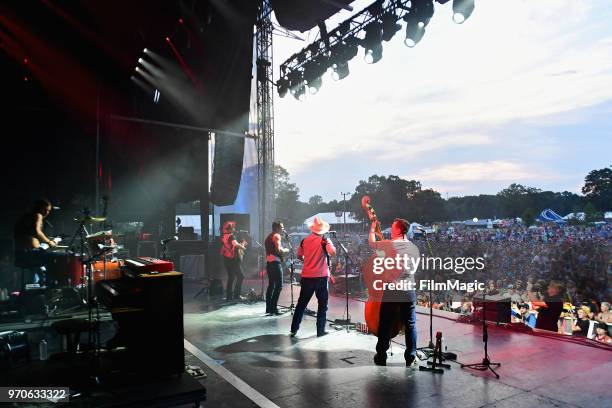 Old Crow Medicine Show performs on Which Stage during day 3 of the 2018 Bonnaroo Arts And Music Festival on June 9, 2018 in Manchester, Tennessee.