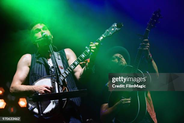 Ketch Secor of Old Crow Medicine Show performs on Which Stage during day 3 of the 2018 Bonnaroo Arts And Music Festival on June 9, 2018 in...