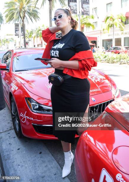 Ashley Graham is seen on June 09, 2018 in Los Angeles, California.