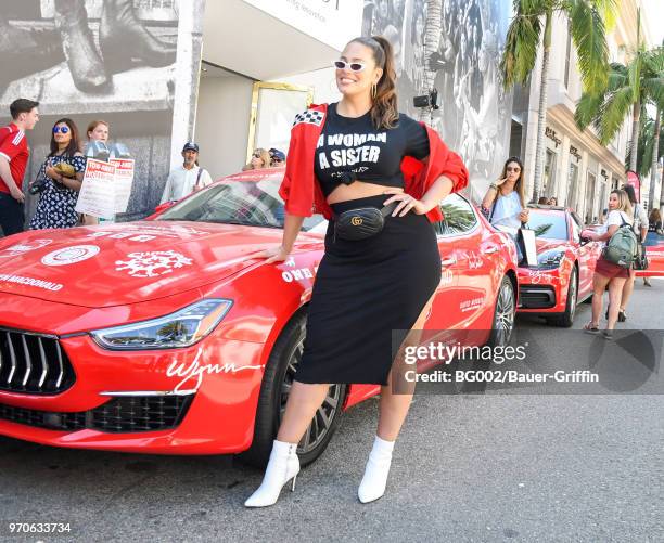 Ashley Graham is seen on June 09, 2018 in Los Angeles, California.