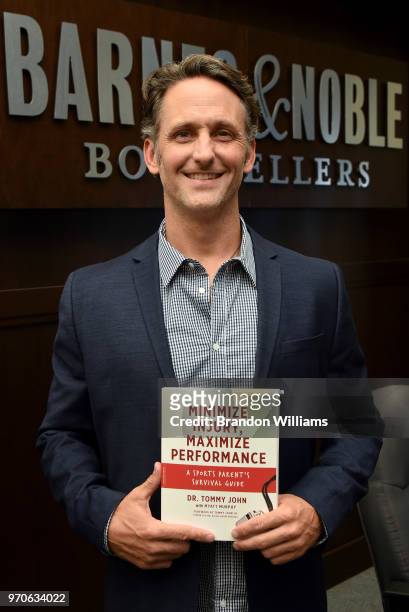 Doctor Tommy John speaks and signs copies of his new book, "Minimize Injury, Maximize Performance" at Barnes & Noble at The Grove on June 9, 2018 in...