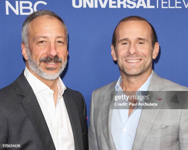 Producers David Kohan and Max Mutchnick attend NBC's "Will & Grace" FYC event at The Harmony Gold Theatre on June 9, 2018 in Los Angeles, California.