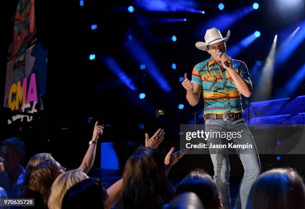 Jon Pardi performs onstage during the 2018 CMA Music festival at Nissan Stadium on June 9, 2018 in Nashville, Tennessee.