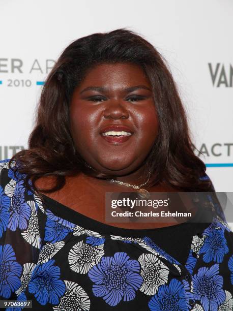 Actress Gabourey Sidibe attends the 2nd Annual Character Approved Awards cocktail reception at The IAC Building on February 25, 2010 in New York City.