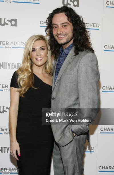 Socialite Tinsley Mortimer and musical artist Constantine Maroulis attend the 2nd annual Character Approved Awards cocktail reception at The IAC...