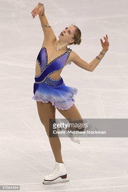Carolina Kostner of Italy competes in the Ladies Free Skating on day 14 of the 2010 Vancouver Winter Olympics at Pacific Coliseum on February 25,...