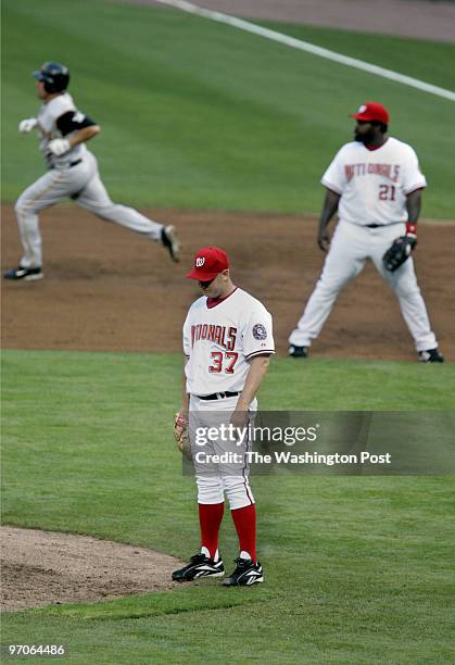 June 2007 Photographer: Toni L. Sandys/TWP Neg #: 191364 Washington, DC Washington Nationals play the Pittsburgh Pirates at RFK Stadium on Tuesday,...