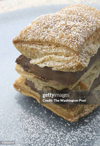 Washington Post Studio DATE: May 10, 2007 PHOTO: Julia Ewan/TWP Ann Amernick's Puff Pastry and Mocha Custard.