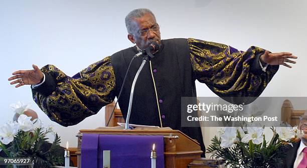 Mar 3, 2007 Slug: sm-church assignment no: 188764 Photographer: Gerald Martineau Cornerstone AME Church Re-dedication of church The Rt. Reverend Adam...