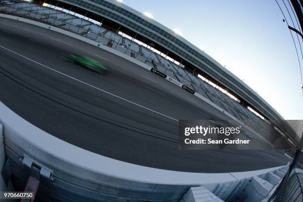 General view of racing during the Verizon IndyCar Series DXC Technology 600 at Texas Motor Speedway on June 9, 2018 in Fort Worth, Texas.