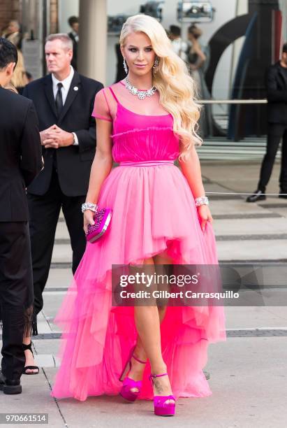 YouTuber Gigi Gorgeous is seen arriving to the 2018 CFDA Fashion Awards at Brooklyn Museum on June 4, 2018 in New York City.