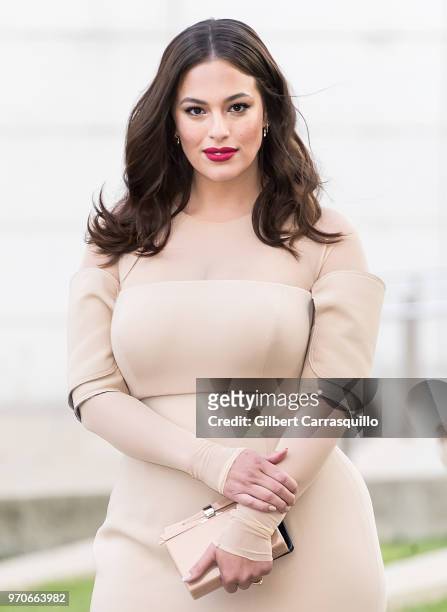 Model Ashley Graham is seen arriving to the 2018 CFDA Fashion Awards at Brooklyn Museum on June 4, 2018 in New York City.