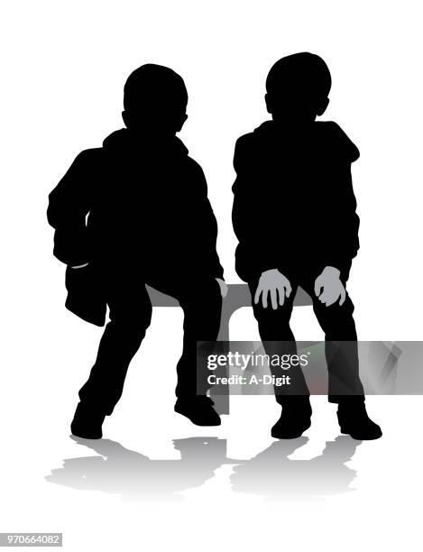 little men - loving memory stock illustrations