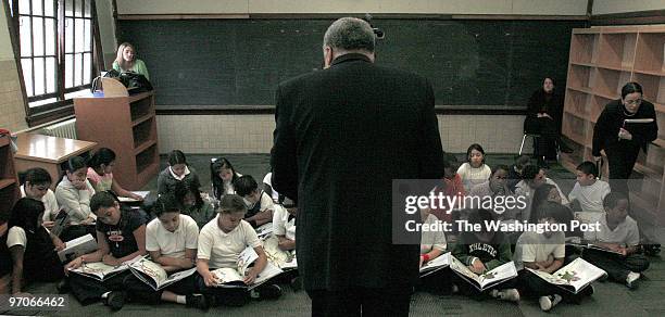 Michel du Cille Actor James Earl Jones, a spokesman for Verizon, read to students at William B. Powell Elementary School. 1350 Upshur Street NW Actor...