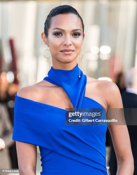 Model Lais Ribeiro is seen arriving to the 2018 CFDA Fashion Awards at Brooklyn Museum on June 4, 2018 in New York City.